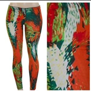 Sold! Amazing Springtime bundle Tropical legging & one shoulder body con dresses